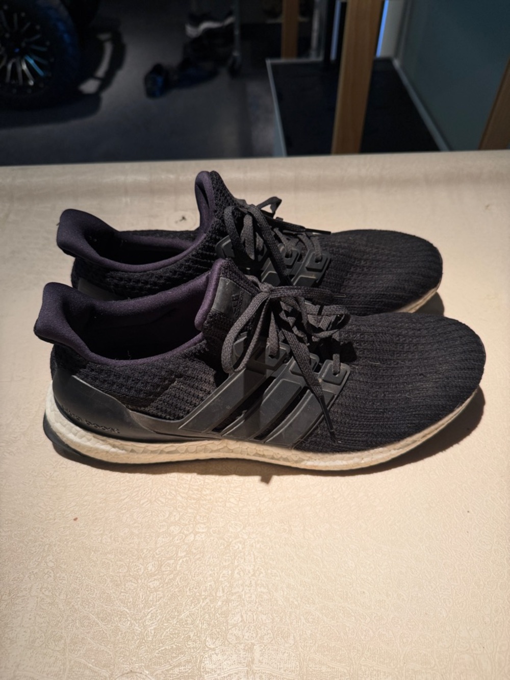 adidas Men’s Black Knit Running Sneakers
